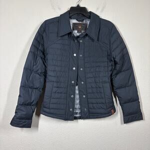 Obermeyer Womens Small Willa Down Shirt Puffer Jacket Black Quilted Bodywarmer